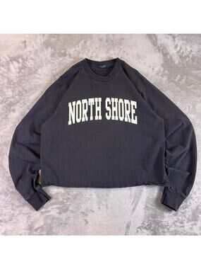Brandy Melville John Galt North Shore Cropped Waffle Knit Sweatshirt One size